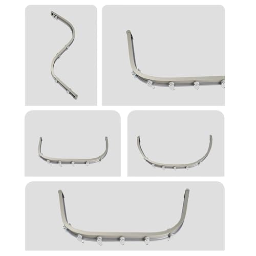 Flexible Bendable Curtain Track Curved Ceiling/wall Mount Curtain Track Easy to Install Room Divider DIY for Living Room Bedroom Room Shower(Silver,2.9m/9.5ft) - color: Silver, size: 2.9m/9.5ft