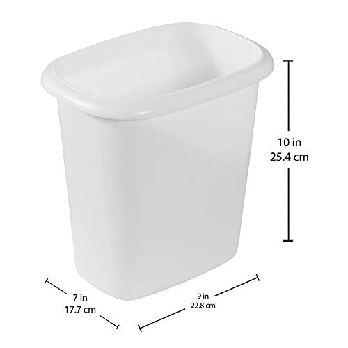 Rubbermaid Vanity Trash Can/Wastebasket 1.5-Gallons/6-Quarts White for Under Counter/Kitchen/Office/Bedroom/Bathroom - size: 1 Pack