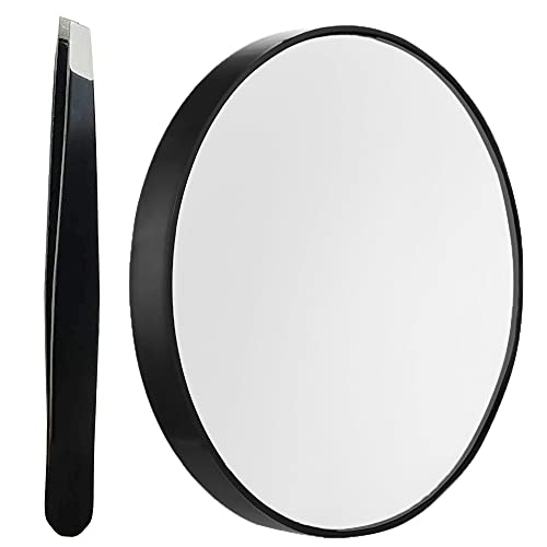 TTSAM 10X Magnifying Makeup Mirror, Round Mirror 2 Suction Cups Facial Makeup Cosmetic Absorption Shaving Home Makeup Travel Essential(Diameter 3.46 inches) - size: 3.5"L x 3.5"W