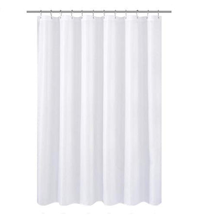N&Y HOME Short Shower Curtain or Liner Fabric 66 inches Length, White | Diamond Patterned, Hotel Quality, Washable, Water Repellent, 72x66 Cloth Shower Curtain With Grommets - size: 72"W x 66"L (Pack of 1)