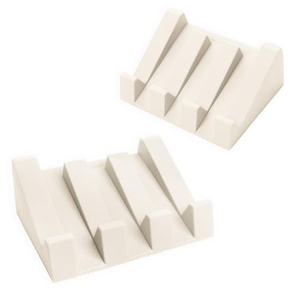 Silicone Soap Dish (USA Patented) Self Draining Bar Soap Holder for Shower Bathroom Sink, Drying Soap Dish Tray Sponge Holder Easy Cleaning Soap Saver Travel Accessories (Beige, 2) - color: Beige, 2