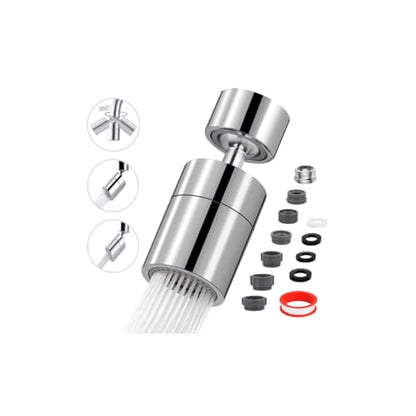 Kitchen and BasinTap Spray Head,360° Swivel Dual-Function Sprayer,80-Degree Big Angle Swivel Faucet Aerator,Faucet Extension Sprayer,Kitchen Faucet Aerator Splash Proof Spout (short style)