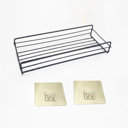 Adhesive Corner Shelf, Carbon Steel Wall Mount Storage Organizer for Bathroom Shower and Kitchen (1 PC) - size: 10.63 x 4.33 x 1.97 in