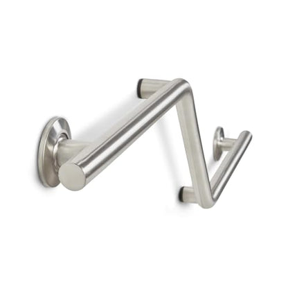 Seachrome Bathroom Grab Bar, 38 inch Stainless Steel, Right Handed Zuma Bar, 1 1/4 inch Diameter, Handicap Grab Bar, Safety Rail, Satin Stainless (Model: GWR-3638-QCR-SS) - color: Satin Stainless, style: Right-Hand