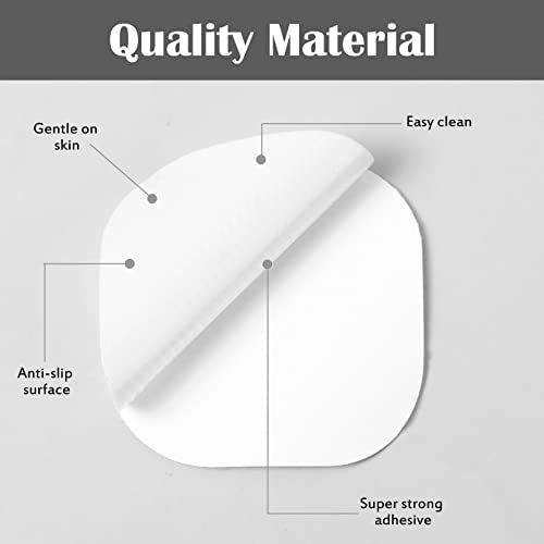 20 Pieces Adhesive Square Bath Treads Non-Slip Bathtub Stickers Non Slip Traction to Tubs Bathtub Stickers Adhesive Decals Appliques for Bath Tub Showers, Pools (White) - color: White