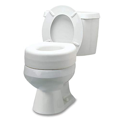 Lumex Raised Toilet Seat, 4.5" Riser, Non-Locking, Fits Most Toilets