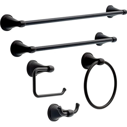 Delta Faucet Becker (1-Pack) Hand Towel Holder, Matte Black, Ring for Bathroom or Kitchen Sink, Wall Mounted BCK46-MB - color: Matte Black