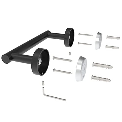 RARXTR Matte Black 2 Pack Toilet Paper Holder SUS304 Stainless Steel Double Post Pivoting Toilet Paper Roll Holder Wall Mounted Toilet Tissue Holder for Commercial Bathroom RV - color: Matte Black, size: Wall Mount 2 Pack