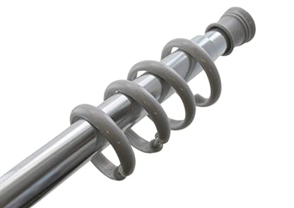 12 Piece Plastic Basic Locking Round Hook Easy Gliding Shower Curtain Rings Fits All Standard Size Shower Rods (Grey) - color: Grey