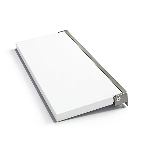 Transolid Preston Flip-Up Fold-Down Wall-Mount ADA Compliant Padded Shower Seat, 34 in. W x 15 in. D, White and Brushed Stainless, PPS1534UP-01BS - color: White/Brushed Stainless, size: 15"x34"