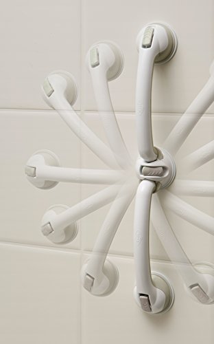 Safe-er-Grip 28-Inch Swivel Suction Cup Grab Bar for Tub and Shower, White - color: White, size: 1 Count (Pack of 1)