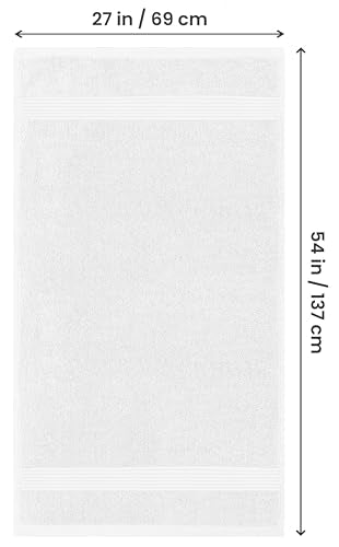 Utopia Towels Luxurious Bath Towels Set, 27x54 in, 4 Pack, Soft, White | Soft Luxurious Ring Spun Cotton Bath Towels - Lightweight, Highly Absorbent, Quick-Drying, Ideal for Daily Use - color: White