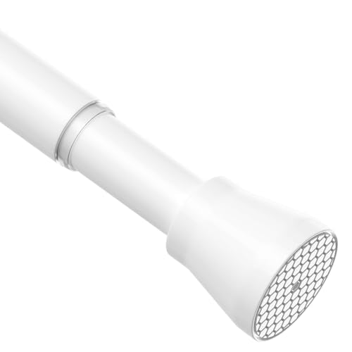 Spring Tension Curtain Rods Shower Curtain Rods 28-49" White 1-Pack | No drill, non-slip, rust-resistant. 7/8" diameter. Versatile for windows, doors, bathroom, closet. Easy install. - color: White, size: 28" to 49"-1Pcs