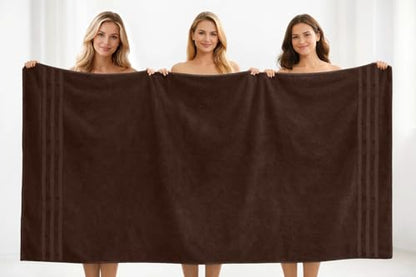 DAN River 2 Pack Bath Sheets Extra Large 35x70, Large Bath Towels for Adults, XL Oversized Heavy Duty Towel Set, 600 GSM 100% Ring Spun Cotton, Soft Quick Dry, Brown - color: Brown, size: Bath Sheet 35x70" (PK 2)