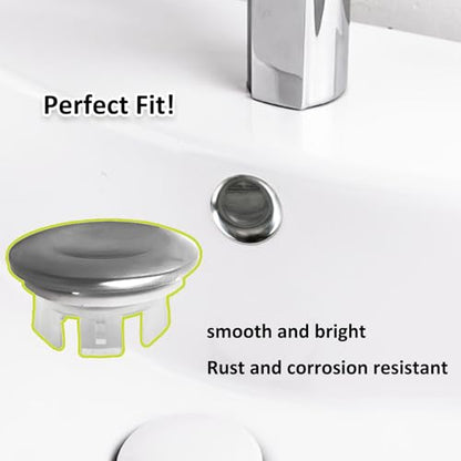 4 Pack Stainless Steels Sink Trim Overflow Covers,2-Layer Basin Sink Overflow Rings Round Hole Insert in Cap,Sink Over flow Cover Hole Insert Cap for Kitchen Bathroom - style: 2-layer Concave