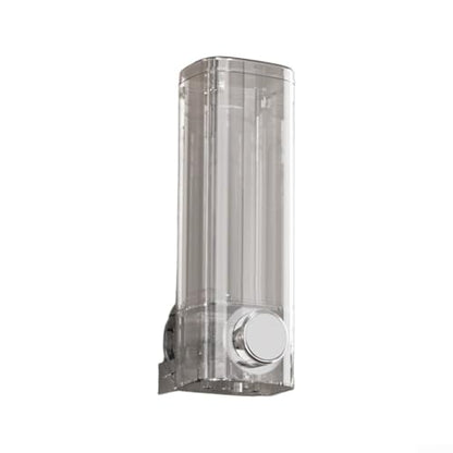 Wall-Mounted Soap Dispenser, 450ml Suction Cup No Drill Installation Gel Dispenser PET Material Space Saving Design for Bathroom Shower(Transparent) - size: Transparent