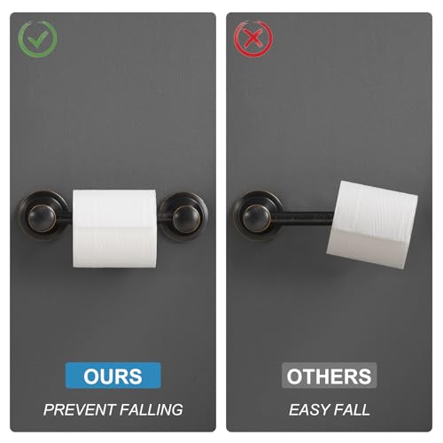 RUMOSE Pivoting Toilet Paper Holder and Hand Towel Ring, Oil Rubbed Bronze | Wall Mount, Bathroom Hardware Accessories 2 PCS Set, Toilet Tissue Roll Holder & Towel Hanger, Rustproof, Stainless Steel - color: Oil Rubbed Bronze