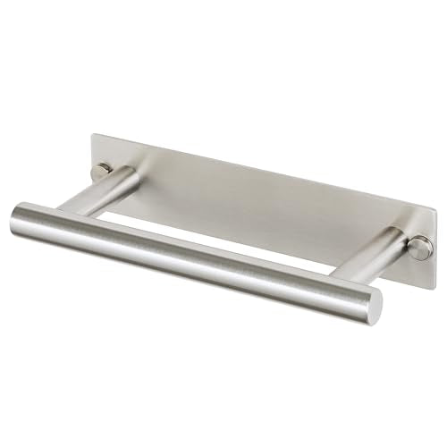 Alise Adhesive Towel Bar,8" Towel Racks for Bathroom Wall Mounted,Nickel | Bathroom Towel Rack SUS304 Stainless Steel,Towel Holder for Bathroom Hardware Decoration,Sticky or Screw-Mounted - color: Brushed Nickel, size: 8-Inch