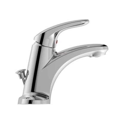 American Standard Colony Pro Single-Handle Bathroom Sink Faucet with Metal Drain, 1.2 GPM, Polished Chrome 7075000.002 | Single-Control Bathroom Faucet: Drip-Free, Memory Valve, Water-Saving, Easy Install with Metal Body & Drain | 7075000.002