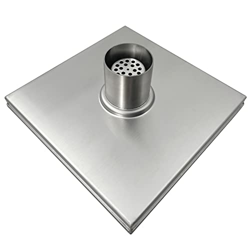 Neodrain 8" Brushed Square Shower Drain with Removable Tile Insert Grate | 304 Stainless Steel Tile Square Drain, Hidden Drain,Easy to Clean, Waterproof & Sturdy Shower Drain, CUPC Certified - color: Brushed, size: 8 IN
