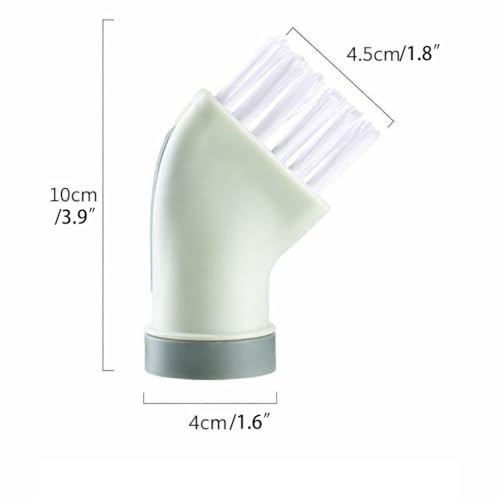 2 Pack Crevice Cleaning Brush with Water Bottle Connector, Multi-Purpose Dry & Wet Cleaning Brush for Kitchen, Bathroom, Sink, Stovetop, Tile Gaps, Shoes (Green & White)