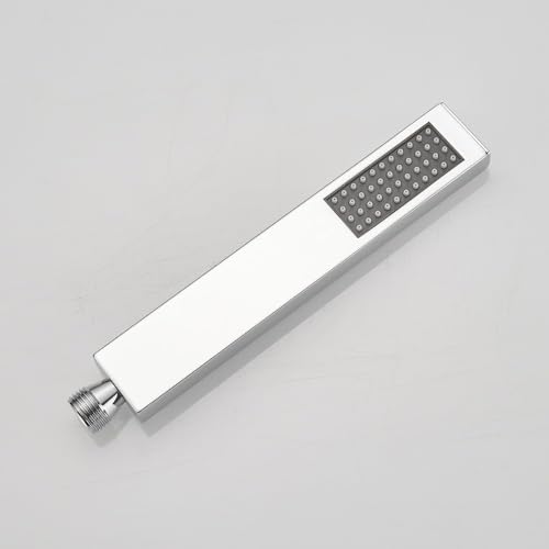 Hand Shower Wand Handheld Shower Spray High Pressure Single Function Luxury Hand Showerhead Polished Chrome - color: Polished Chrome, style: Square