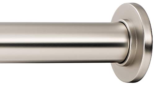 Ivilon Tension Curtain Rod - Spring Tension Rod for Small Windows or Shower, 16 to 24 Inch. Satin Nickel - color: Satin Nickel