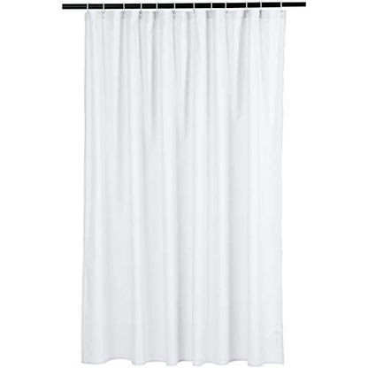 Amazon Basics Lightweight Super Soft Easy Care Microfiber Waffle Texture Shower Curtain , 72" x 72", White - color: White, size: 72"W x 72"L (Pack of 1), style: Waffle Texture