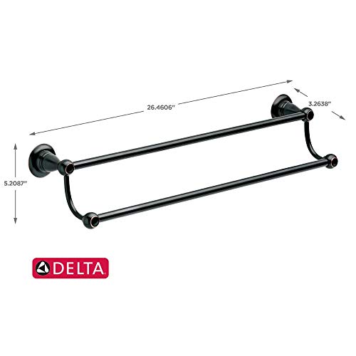 Delta Porter 24 in Wall Mount Double Towel Bar Bath Hardware Accessory in Oil Rubbed Bronze 78425-ORB