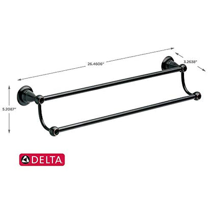 Delta Porter 24 in Wall Mount Double Towel Bar Bath Hardware Accessory in Oil Rubbed Bronze 78425-ORB