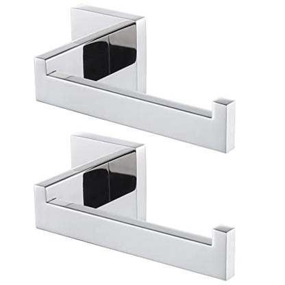 KOKOSIRI Toilet Paper Holder Chrome Toilet Roll Holder for Bathroom Kitchen Washroom T-304 Polished Stainless Steel Wall Mounted, 2 Pack, B2003CH-P2 - color: Polished Chrome, size: Without Shelf(2 Pack)