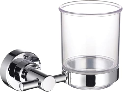 ECKOREA® Polished Chrome Tumbler Holder ECK-280C, Tumbler Included, Durable Zinc Alloy, Wall-Mounted, Screw-in - size: ECK-280C