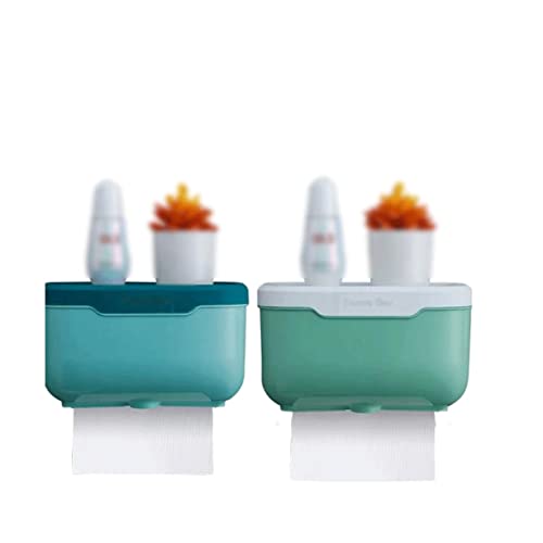 Stainless Steel Toilet Paper Holder，Recessed Toilet Paper Holder，Plastic Tissue Box Cover Tissue Cover with lid Bathroom Home Paper Holder Boxes Storage Box(Set A) - size: Set A