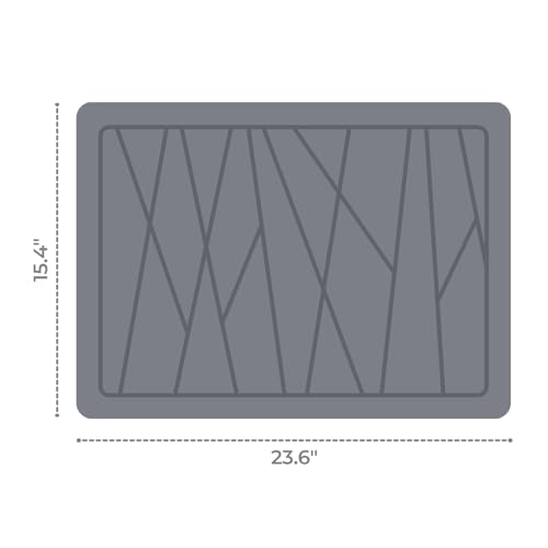 Grey Bath Mat - Stone Mat Bathroom - Shower Floor Mat Non Slip - Diatomaceous Earth Mat - Alfombra De Piedra para Baño (Gray) - color: Grey
