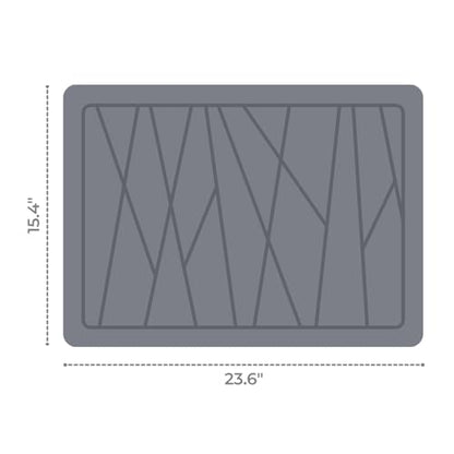 Grey Bath Mat - Stone Mat Bathroom - Shower Floor Mat Non Slip - Diatomaceous Earth Mat - Alfombra De Piedra para Baño (Gray) - color: Grey