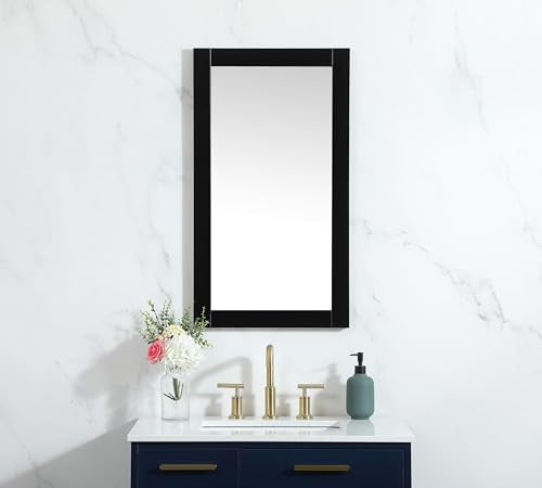 Envision, Aqua Vanity Mirror 18X32 Inch in, Modern, Black - color: Black, size: 32"L x 18"W