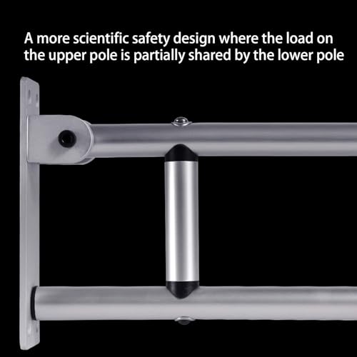 Handicap Bars for Bathroom U Shaped Flip-Up Waterproof | Aluminum Alloy Heavy Duty Rustproof Wall Mount Safety Support Rail Bathroom Aid for Elderly Disabled Pregnant Patient Fall