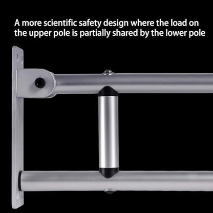 Handicap Bars for Bathroom U Shaped Flip-Up Waterproof | Aluminum Alloy Heavy Duty Rustproof Wall Mount Safety Support Rail Bathroom Aid for Elderly Disabled Pregnant Patient Fall