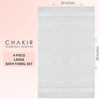 Chakir Turkish Linens 2 Piece Large Bath Towels, 100% Cotton Turkish Towels for Bathroom, Luxury Soft Absorbent Bath Towels, 30 x 60 Inches, Silver Gray - color: Silver Gray