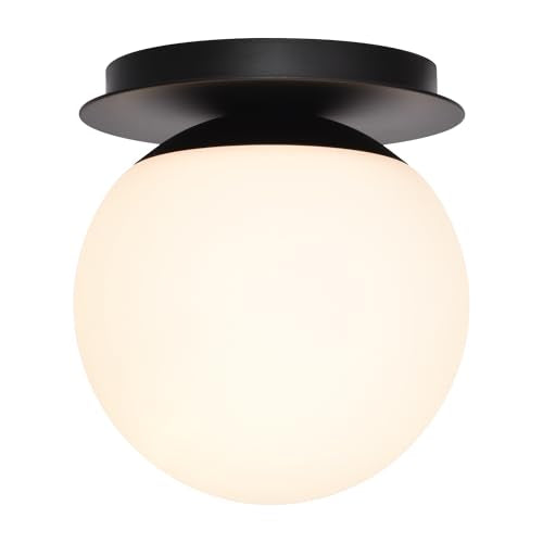 Wall Sconces, 1 Light Modern Globe Sconce in Matte Black, Wall Light for Bedroom Bathroom Living Room & Hallway Vanity Lighting, Ceiling Light Fixture - color: Matte Black, size: 1-Light