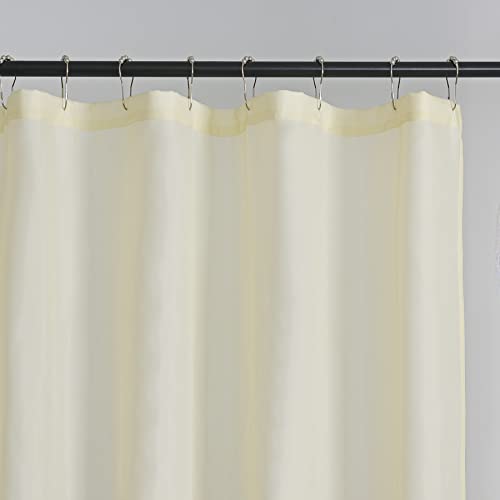 Waterproof Nylon Fabric Shower Curtain or Liner Machine Washable & Breathable 72x72inch (Standard Size) Ivory 1 Panel