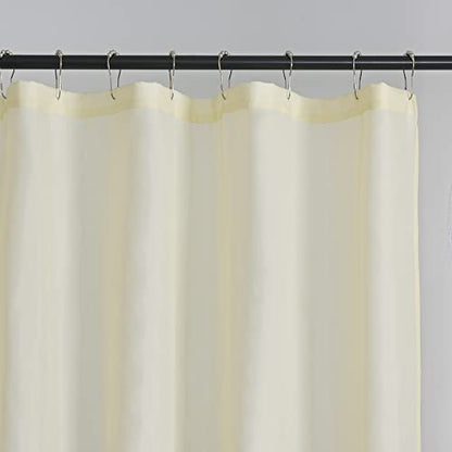Waterproof Nylon Fabric Shower Curtain or Liner Machine Washable & Breathable 72x72inch (Standard Size) Ivory 1 Panel