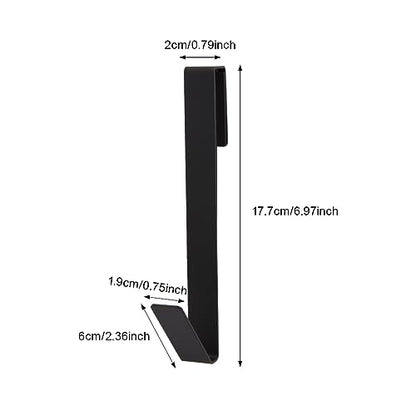 7 Inch Frameless Shower Door Hooks, Heavy Duty Stainless Steel Over the Door Towel Hooks for Glass Shower Door, No Drill Bathroom Robe Hooks, 4 Pack - size: 7 Inch