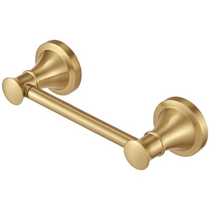 Hoimpro Wall Mounted Rustproof Toilet Tissue Paper Holder Bathroom Accessories Toilet roll Paper Hanger, Brushed Gold - color: Brushed Gold