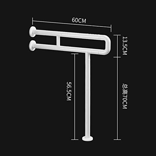 Bathroom Grab Bar Safety Support Rail, Toilet Grab Bars with Legs Free Standing Toilet Grab Bar, Bathroom Handrail for Toilet Wall Mount Armrest,Nylon Stainless Steel Rai(
