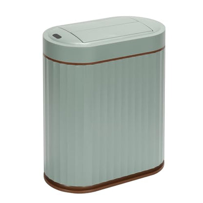 SYNCVIBE Bathroom Sensor Trash Can, 2 Gallon, Butterfly Lid, Green | Automatic Garbage Can, IPX5 Waterproof Trash Bin, Under-Counter Wastebasket for Kitchen, Office and Living Room - color: Green