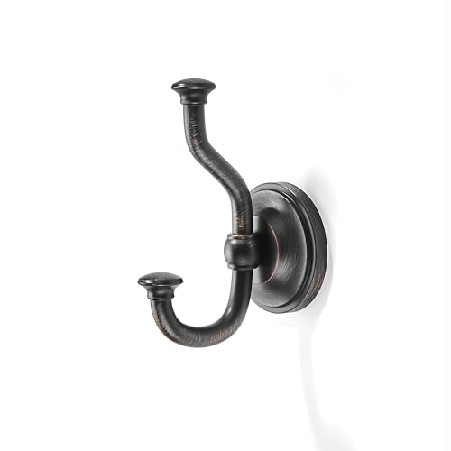 1 Pack 4-1/2 Inch Zinc Alloy Oil Rubbed Bronze Towel Hooks | Solid Metal | Wall Mount | Robe Hooks | Coat Hooks | For Bathroom, Shower, Bedroom, Entryway | Bathroom Hardware Accessories - color: Oil Rubbed Bronze