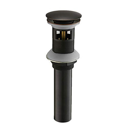 Bathroom Faucet Vessel Vanity Sink Pop up Drain Stopper with Overflow Oil Rubbed Bronze Fits Bathroom Standard Sink Hole 1-1/2" to 1-3/4" - color: Bronze, size: Overflow