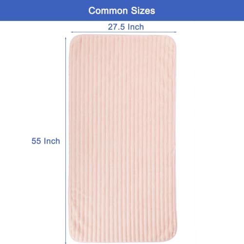 Bath Towels 2-Pack, 27.5x55 Inches - Ultra Soft and Highly Absorbent Quick Dry Microfiber Towels with Hanging Loop, Beauty Twill Stripe Design for Bath, Beach, Gym - color: 2pink