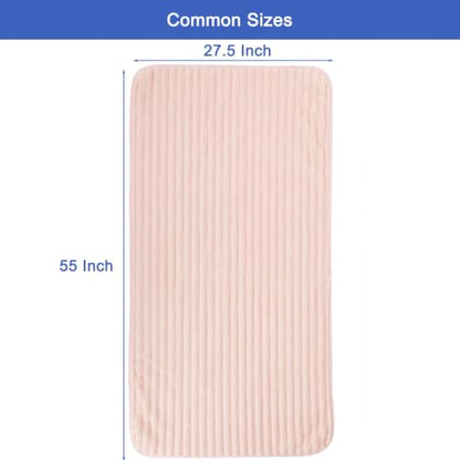 Bath Towels 2-Pack, 27.5x55 Inches - Ultra Soft and Highly Absorbent Quick Dry Microfiber Towels with Hanging Loop, Beauty Twill Stripe Design for Bath, Beach, Gym - color: 2pink